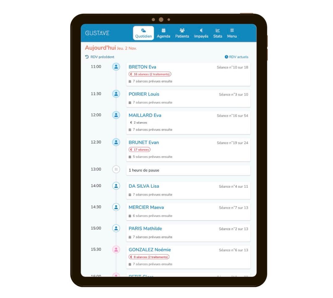 Suivi de facturation au quotidien sur tablette